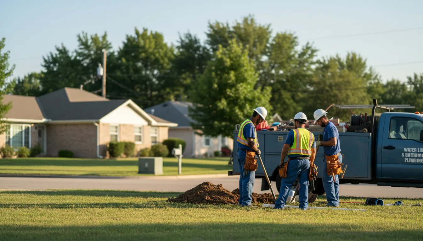 Residential water line and bathroom plumbing service in Middletown, VA
